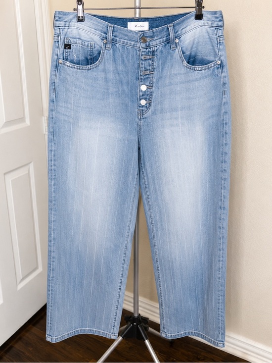 KanCan Denim - KanCan Light Blue Straight Leg Jeans with Button Front